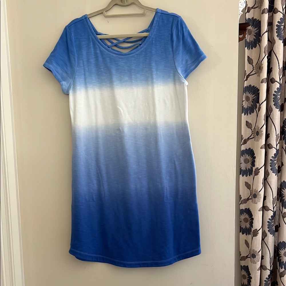 Blue and White Ombre Dress